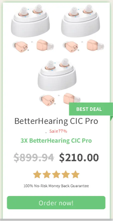 Hearing CIC Pro package price